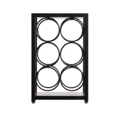 mobiletto portabottiglie industriale 6 scompartimenti (H20 cm) Sacha Nero