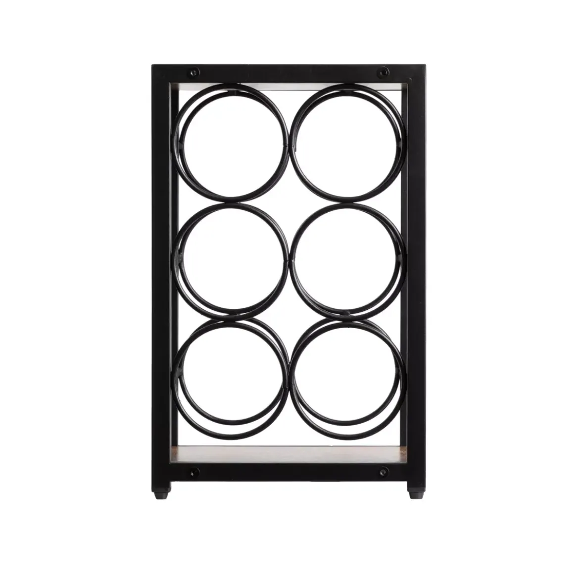 mobiletto portabottiglie industriale 6 scompartimenti (H20 cm) Sacha Nero