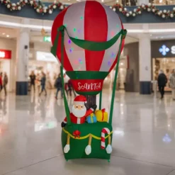 Mongolfiera e Babbo Natale gonfiabile (H210 cm) Santa Claus