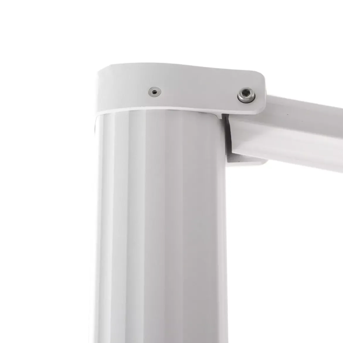 Ombrellone decentrato rettangolare in alluminio con base (3 x 4 m) Elyra Bianco