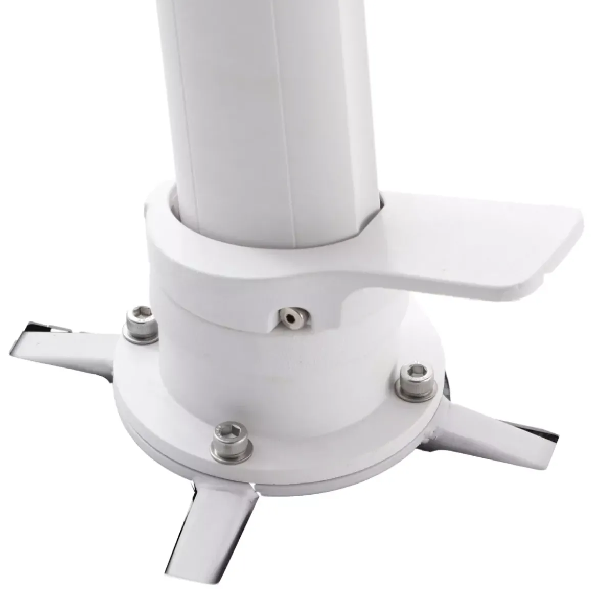 Ombrellone decentrato rettangolare in alluminio con base (3 x 4 m) Elyra Bianco e Verde oliva