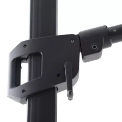 Ombrellone decentrato rettangolare in alluminio con base (3 x 4 m) Elyra Antracite e Verde oliva