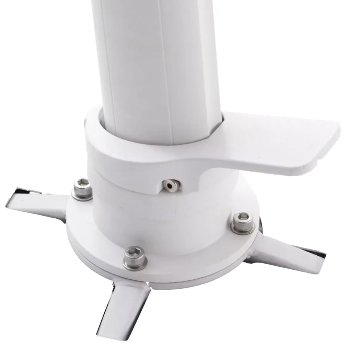 Ombrellone decentrato rettangolare in alluminio con base (3 x 4 m) Elyra Bianco