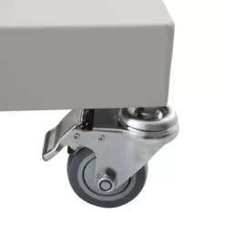 Ombrellone decentrato rettangolare in alluminio con base (3 x 4 m) Elyra effetto legno e Beige