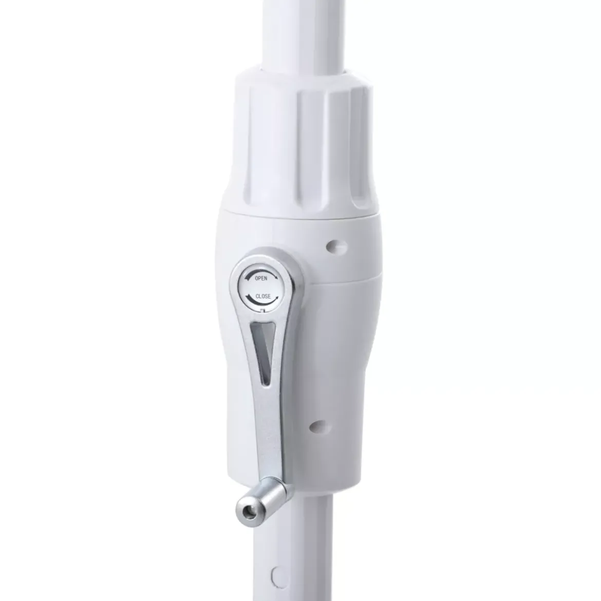 Ombrellone rotondo in alluminio (D3,3 m) Elyra Bianco e Terracotta