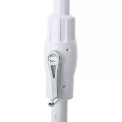 Ombrellone rotondo in alluminio (D3,3 m) Elyra Bianco e Verde cachi