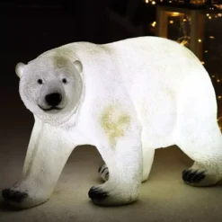 Orso polare luminoso 8 LED (H35 cm) Viken Bianco freddo