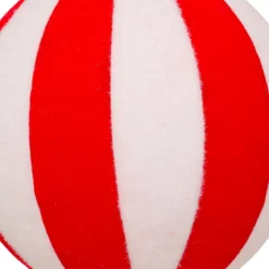 Pallina di Natale (D150 mm) a Righe Rosse e Bianche