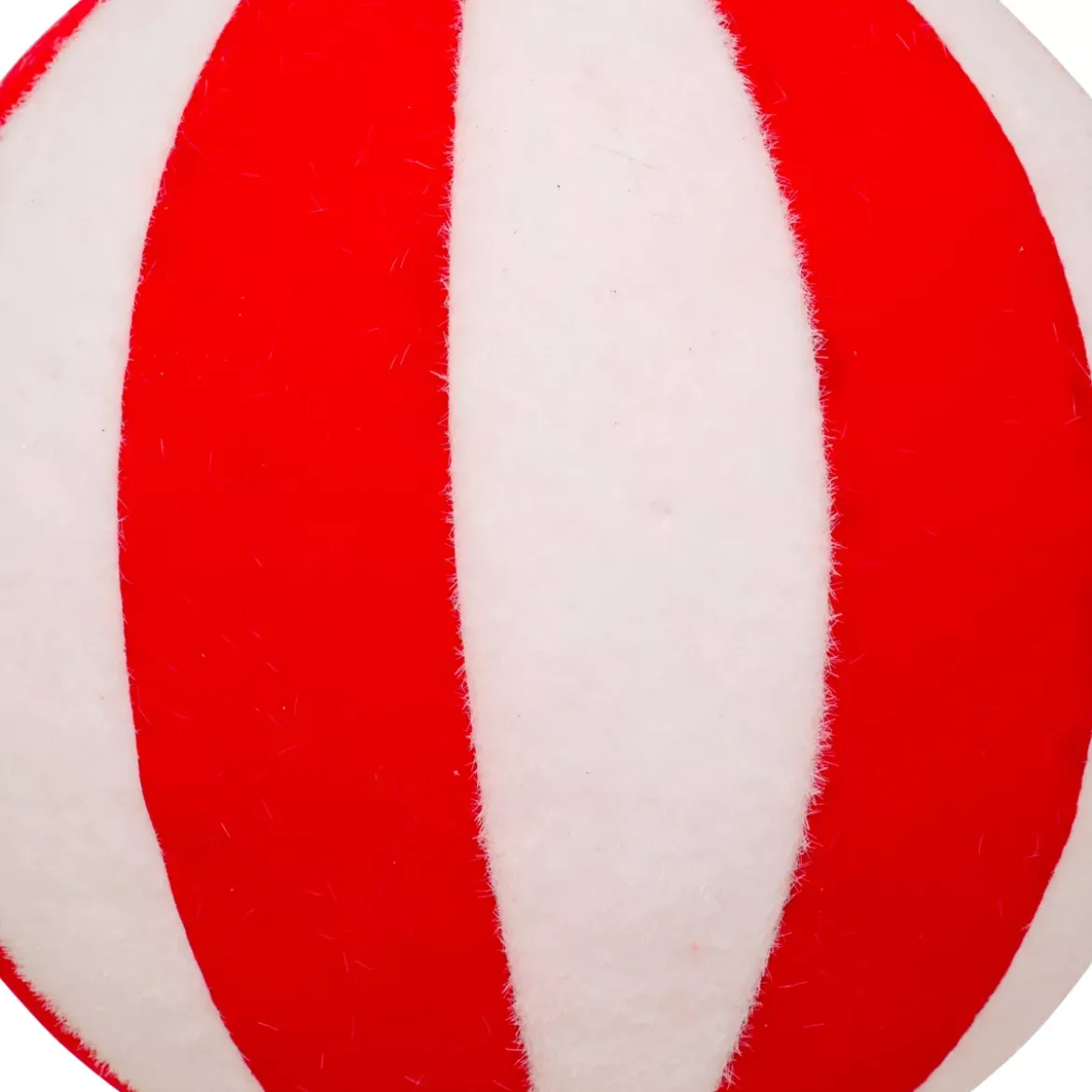 Pallina di Natale (D150 mm) a Righe Rosse e Bianche