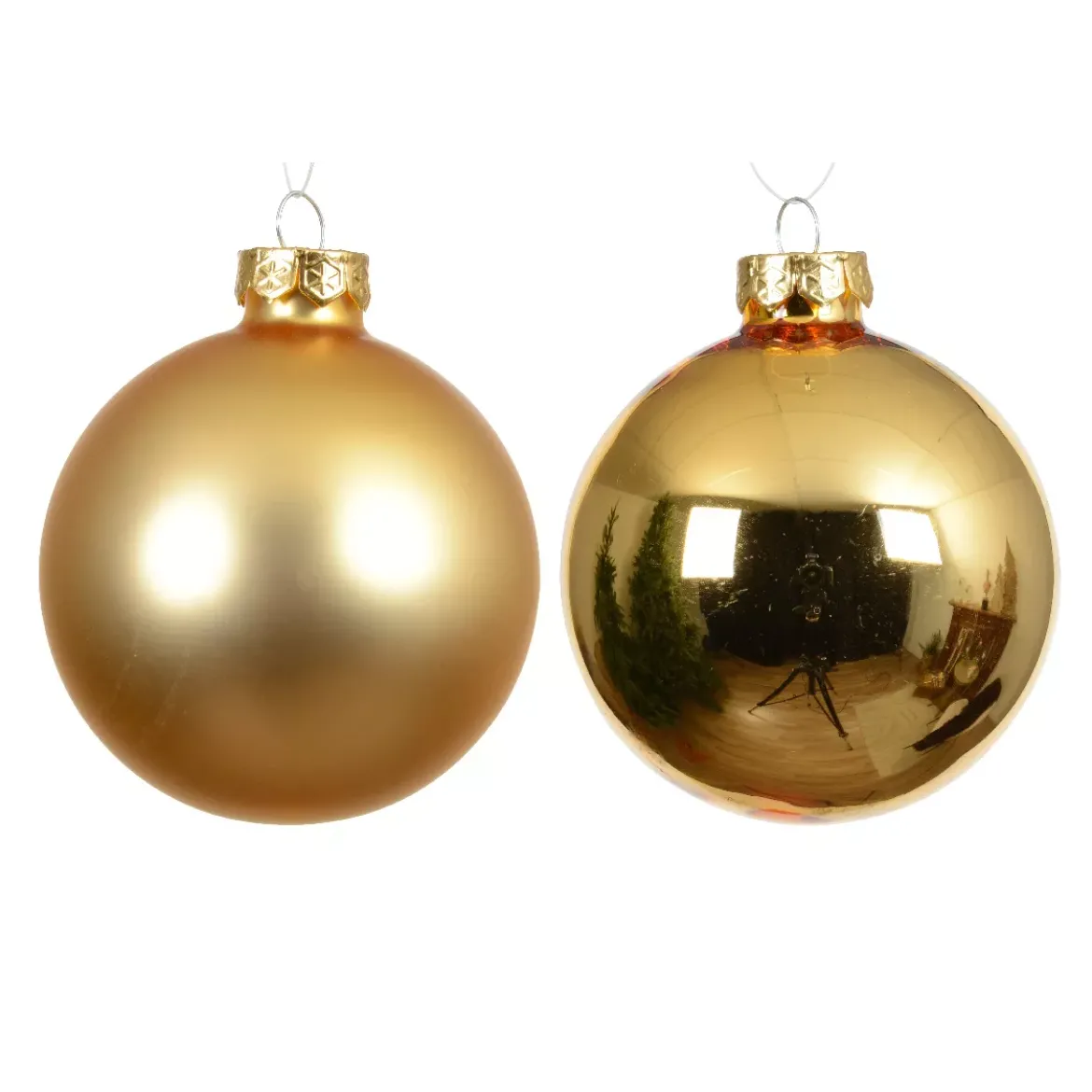 Pallina di Natale in vetro (D100 mm) Boreale Oro