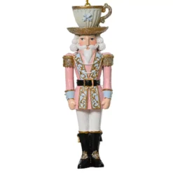 Pendente di Natale (H12 cm) Schiaccianoci Tea time Rosa