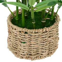 Pianta artificiale in vaso intrecciato (H46 cm) Bambù Ly