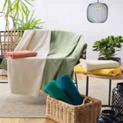 Plaid (240 cm) Lucile Blu