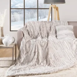 Plaid ecopelliccia (220 cm) Lynx Beige