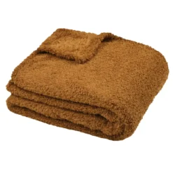 Plaid in pile (160 cm) Montreal Camel