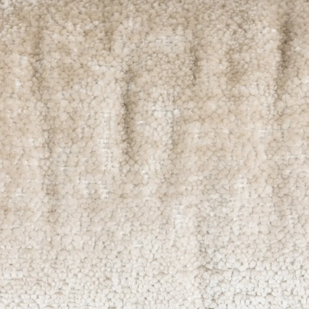 Poggiapiedi in tessuto testurizzato (H45,5 cm) Oblo Beige