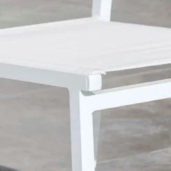 Poltrona da giardino impilabile in alluminio Murano Bianco sporco - Svuotamento magazzino
