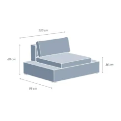 Poltrona da giardino in resina intrecciata Palma Grigio e beige