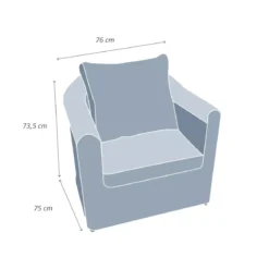 Poltrona da giardino in resina intrecciata Calvi Bianco e grigio chiaro