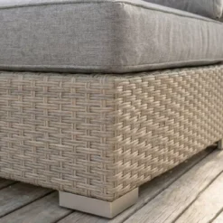Poltrona da giardino senza braccioli in resina intrecciata Palma Grigio e antracite