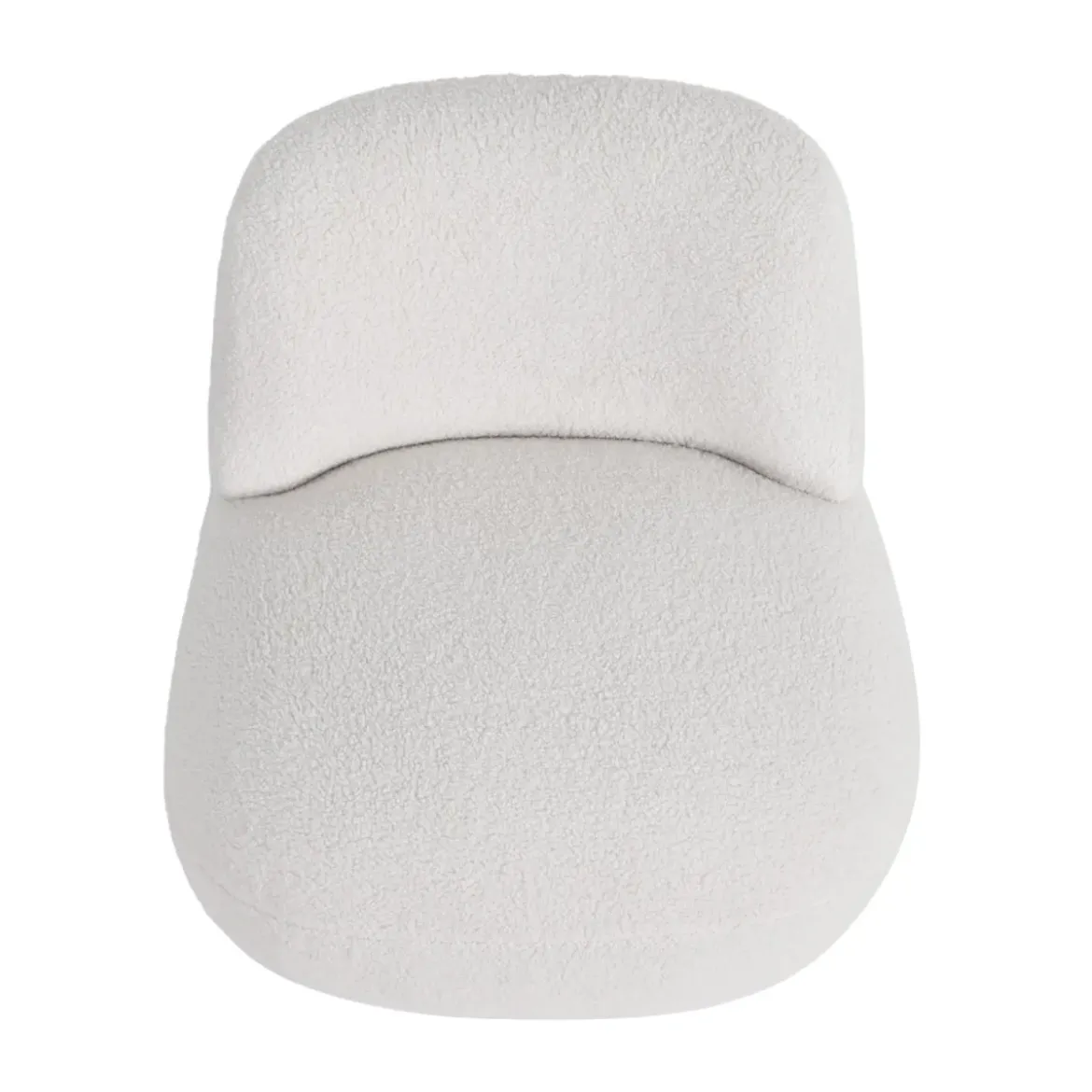 Poltrona girevole in bouclé (seduta 45 cm) Nyxor Ecru