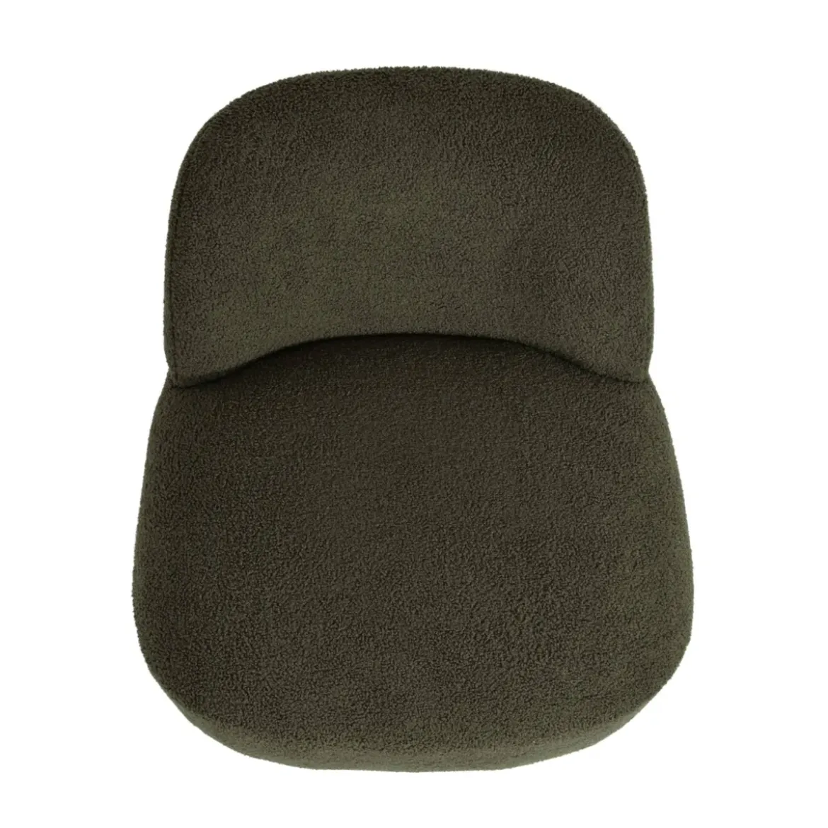 Poltrona girevole in bouclé (seduta 45 cm) Nyxor Verde scuro