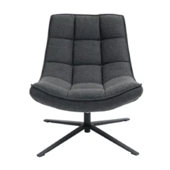Poltrona girevole in tessuto (seduta 43 cm) Oxxo Grigio antracite
