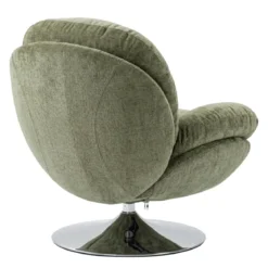 Poltrona girevole in tessuto (seduta 46 cm) Lomy Verde cachi