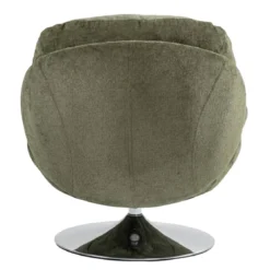Poltrona girevole in tessuto (seduta 46 cm) Lomy Verde cachi