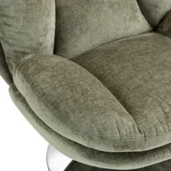 Poltrona girevole in tessuto (seduta 46 cm) Lomy Verde cachi