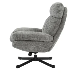 Poltrona girevole in tessuto (seduta 49 cm) Moor Grigio scuro