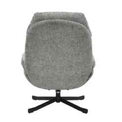 Poltrona girevole in tessuto (seduta 49 cm) Moor Grigio scuro