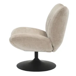 Poltrona girevole in tessuto testurizzato (seduta 46 cm) Axis Beige