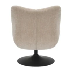 Poltrona girevole in tessuto testurizzato (seduta 46 cm) Axis Beige