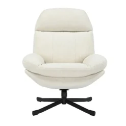 Poltrona girevole in tessuto (seduta 49 cm) Moor Ecru