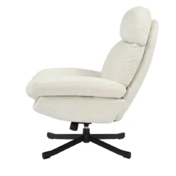 Poltrona girevole in tessuto (seduta 49 cm) Moor Ecru