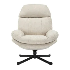 Poltrona girevole in tessuto (seduta 49 cm) Moor Tortora