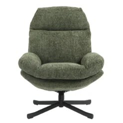 Poltrona girevole in tessuto (seduta 49 cm) Moor Verde scuro