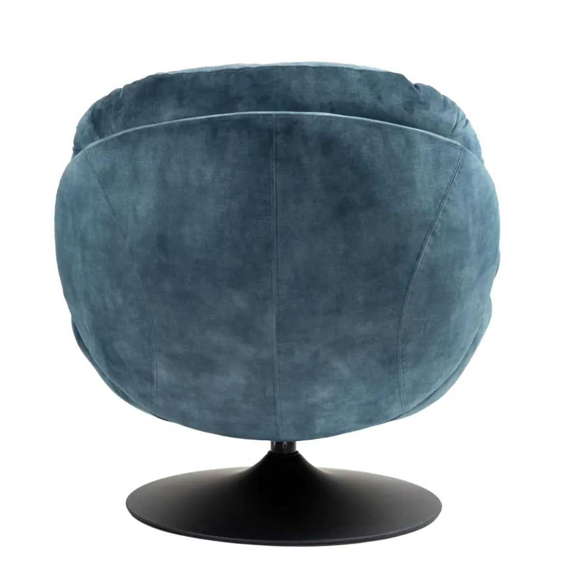 Poltrona girevole in velluto (seduta 46 cm) Lomy Blu grigio