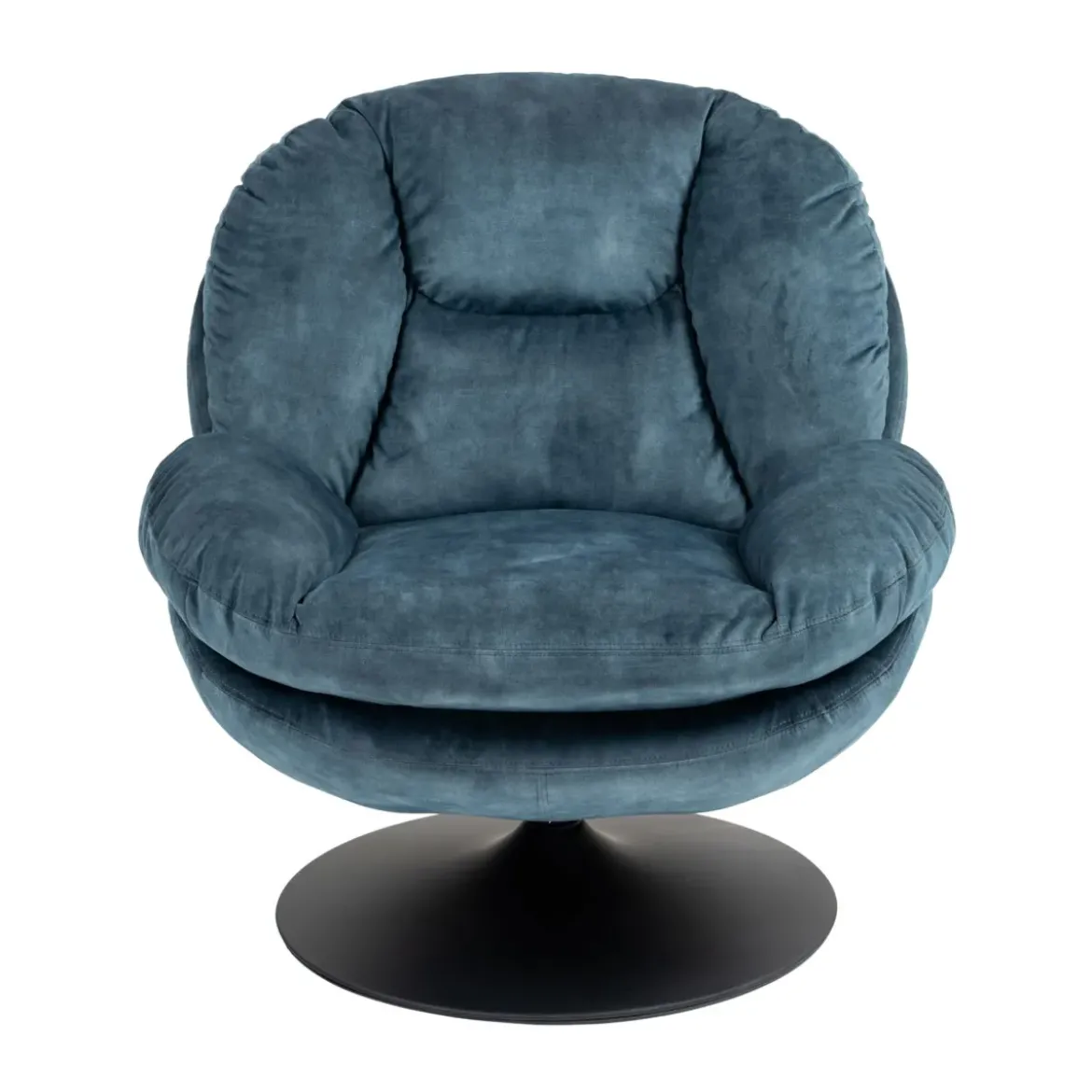 Poltrona girevole in velluto (seduta 46 cm) Lomy Blu grigio