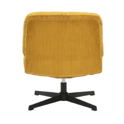 Poltrona girevole in velluto a coste (seduta 46 cm) Kult Miele