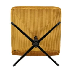 Poltrona girevole in velluto a coste (seduta 46 cm) Kult Miele