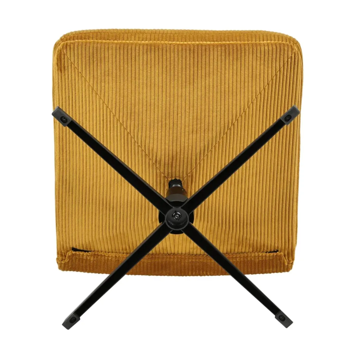 Poltrona girevole in velluto a coste (seduta 46 cm) Kult Miele