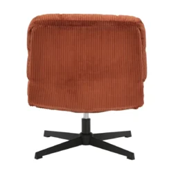 Poltrona girevole in velluto a coste (seduta 46 cm) Kult Terracotta