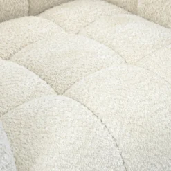 Poltrona in bouclé (seduta 45 cm) Rory Ecru