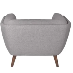 Poltrona in tessuto testurizzato (seduta 45 cm) Rory Grigio scuro