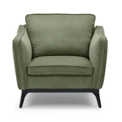 Poltrona in velluto a coste (Seduta 45 cm) Owen Verde pino