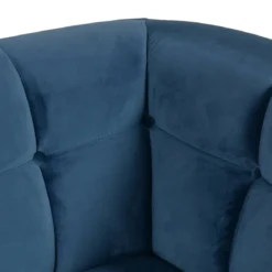 Poltrona in velluto (seduta 45 cm) Rory Blu scuro