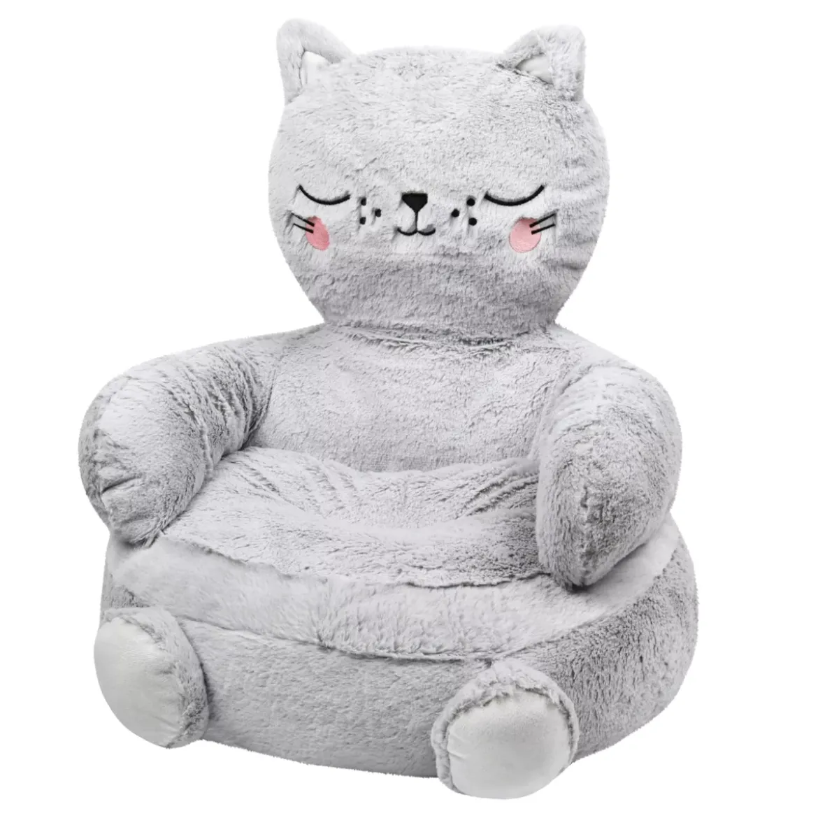 Poltroncina bambini gatto (45 x 45 cm) Louisa Grigio