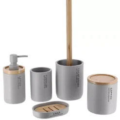 Porta dischetti struccanti Purebamboo Grigio chiaro